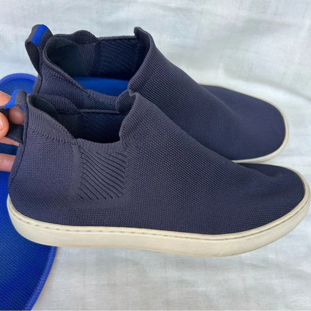 Rothy’s The Chelsea Boot Navy Slip-On Sneakers